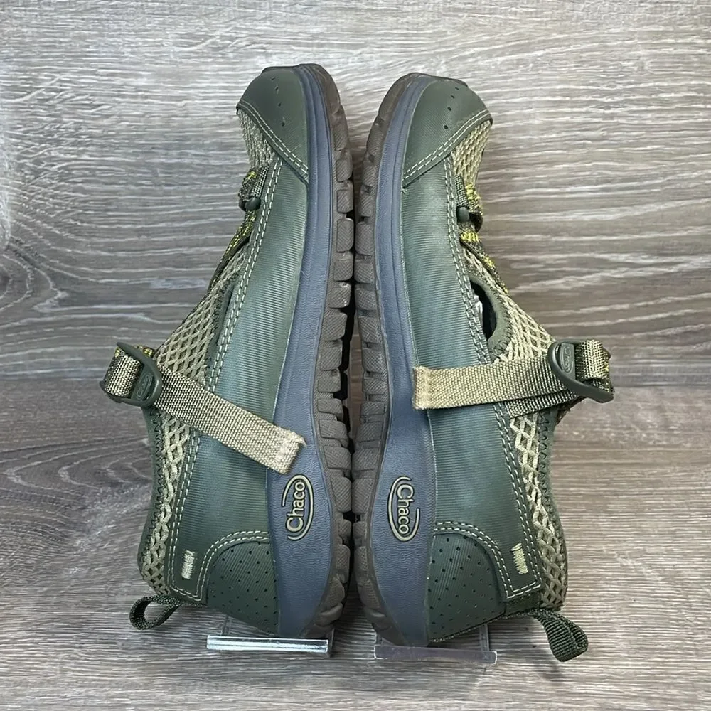 Chaco Odyssey Olive Green Waterproof Little Boy Sz 3 Hook & Loop Strap Sandals